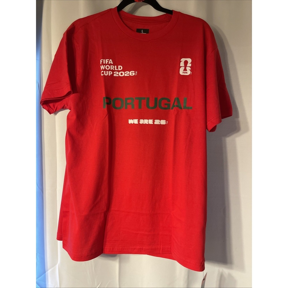 FIFA World Cup 2026 Portugal Red Soccer Shirt Large Officially Licensed